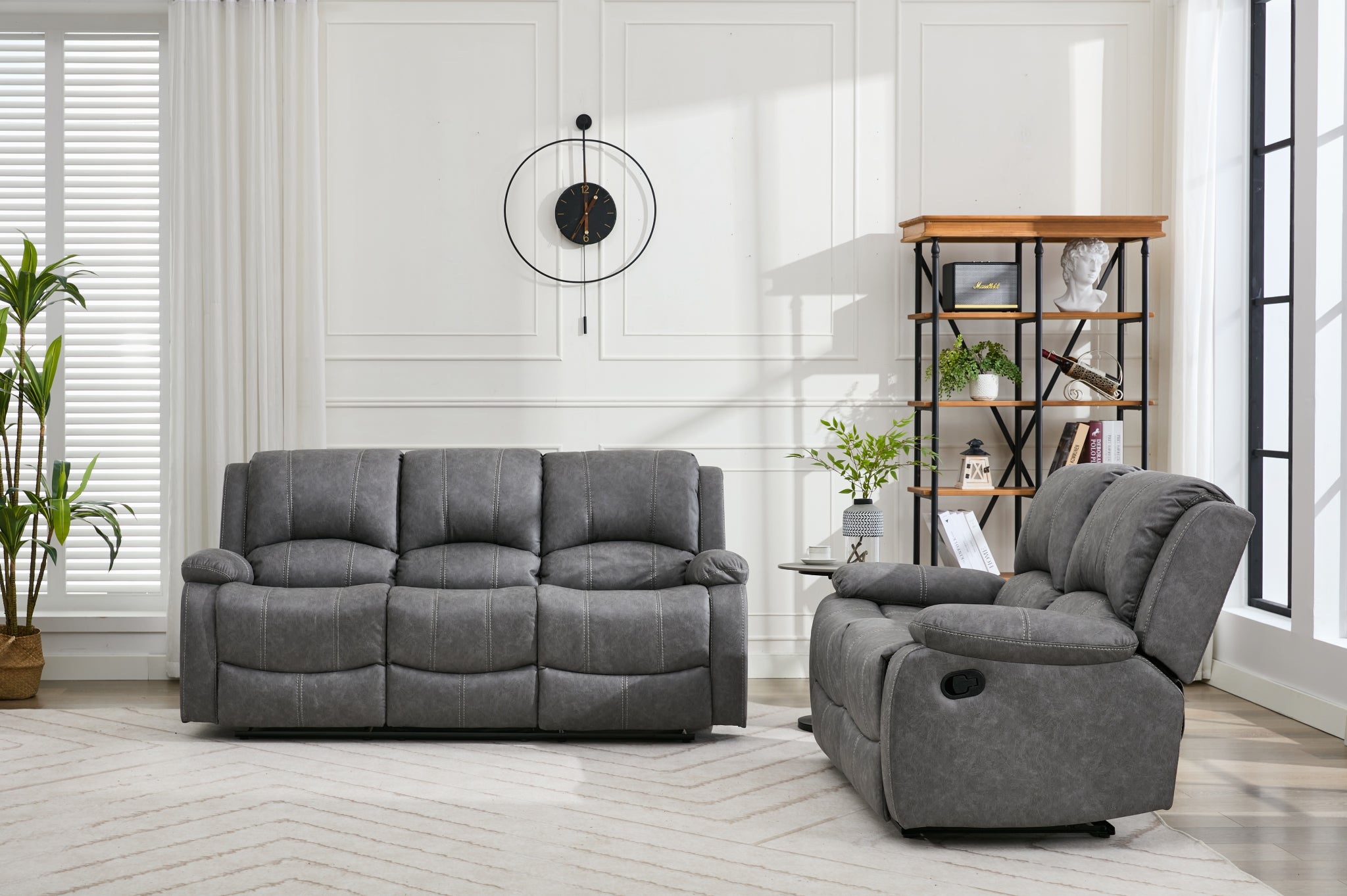 Essentials One 2 Seater Manual Reclining Sofa