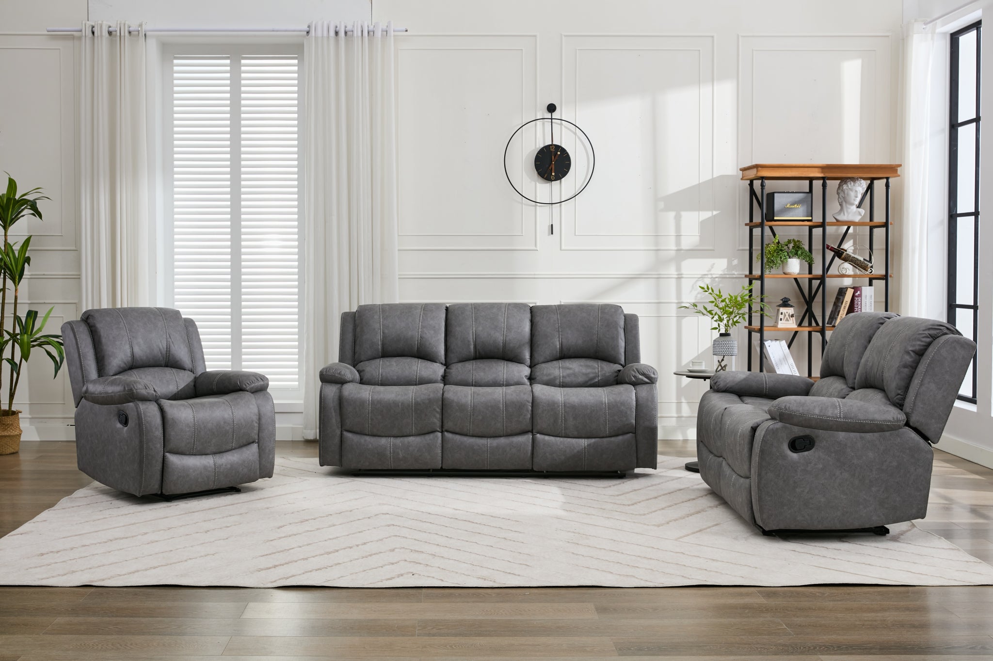 Essentials One 3 Seater Manual Reclining Sofa