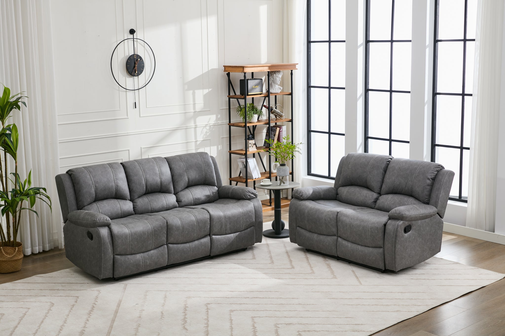 Essentials One 2 Seater Manual Reclining Sofa