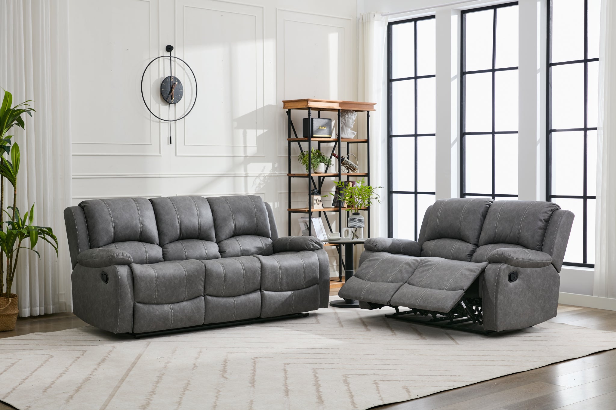 Essentials One 2 Seater Manual Reclining Sofa