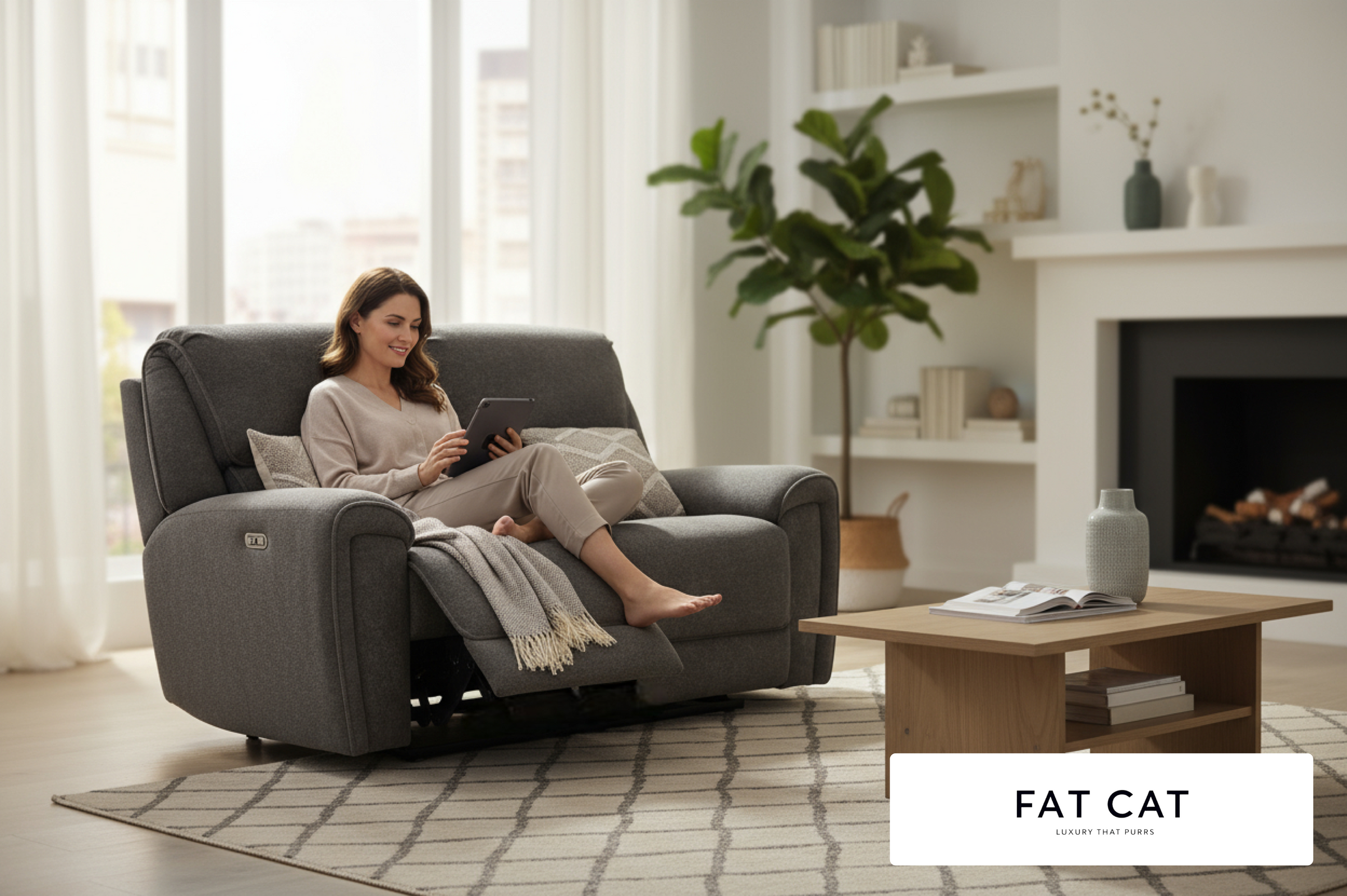 Fat Cat | 2 Seater Electric Reclining Sofa