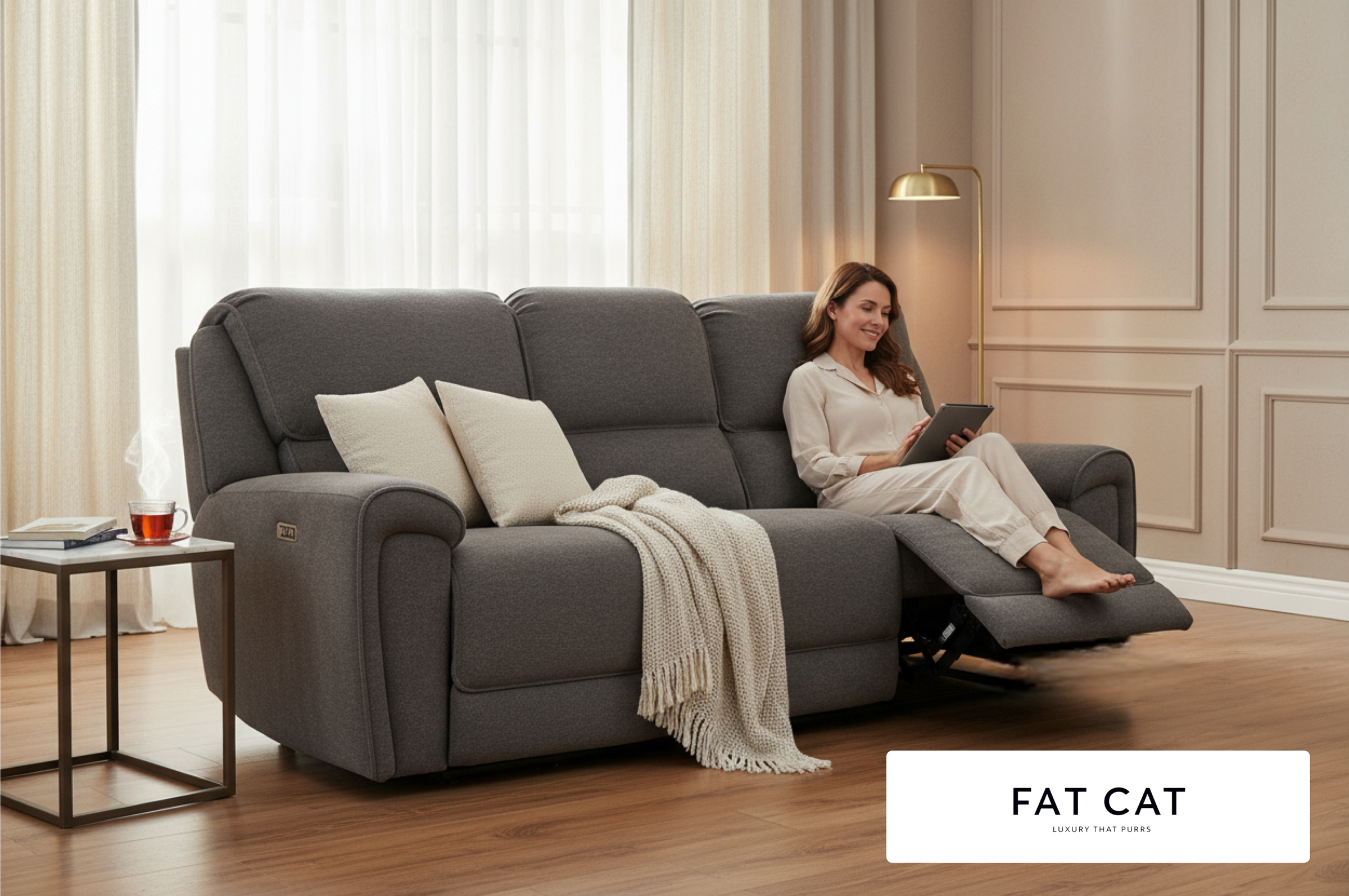 Fat Cat | 3 Seater Electric Reclining Sofa