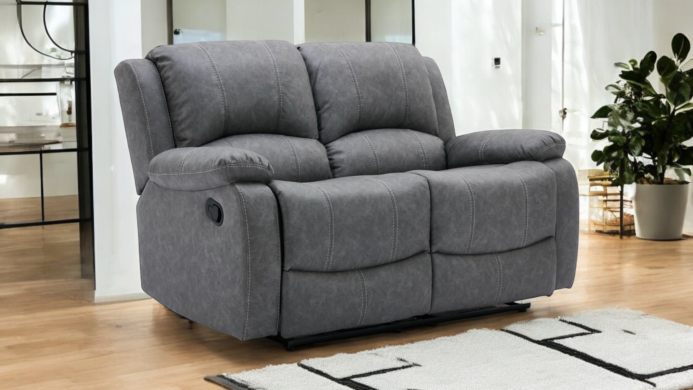 Essentials One 2 Seater Manual Reclining Sofa