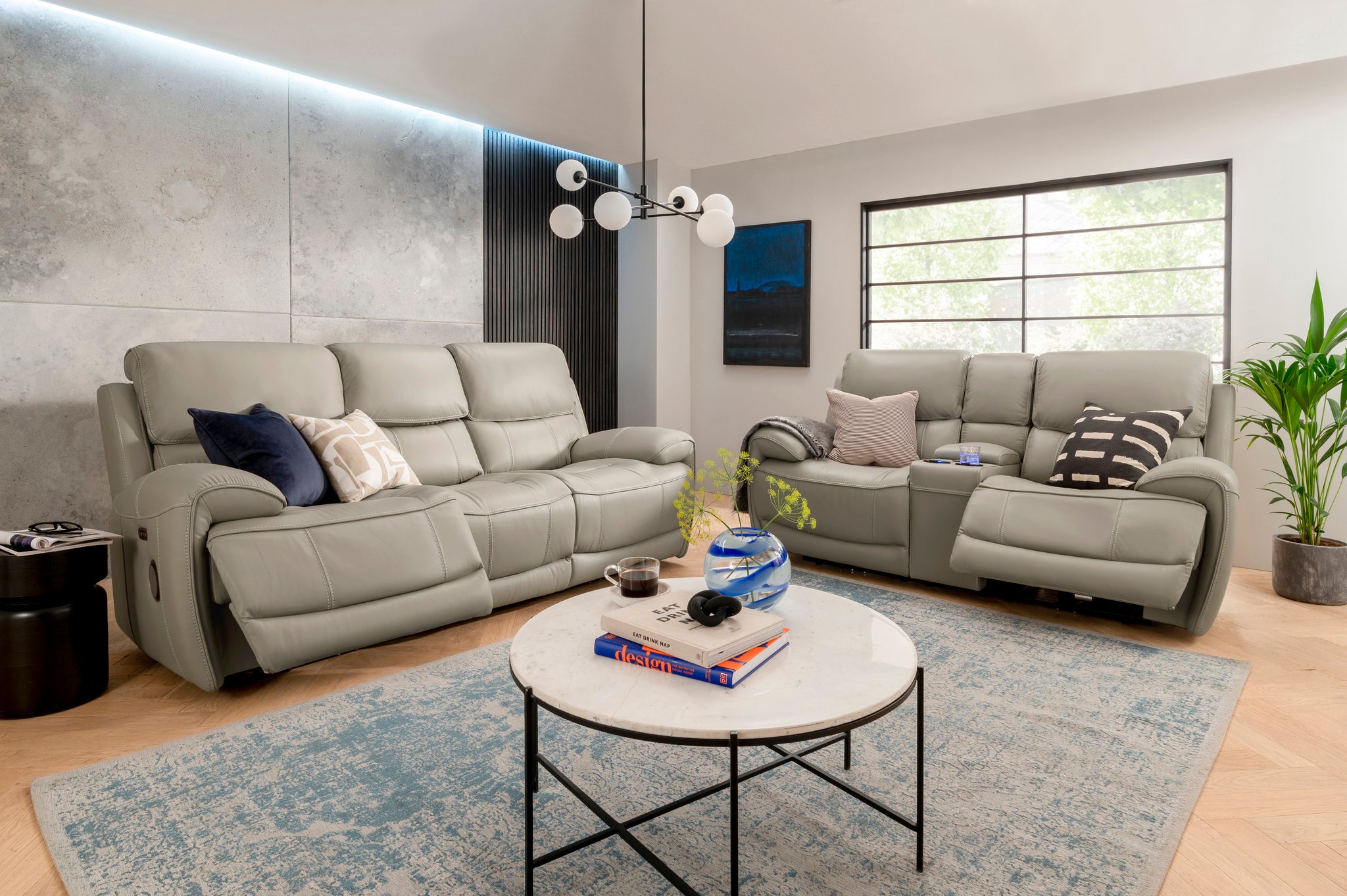 Series Seven | 3 Seater Electric Recliner Sofa Italian Leather