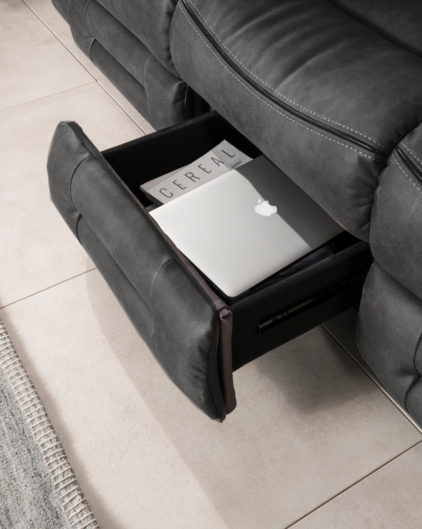 Charcoal / Large Console Left