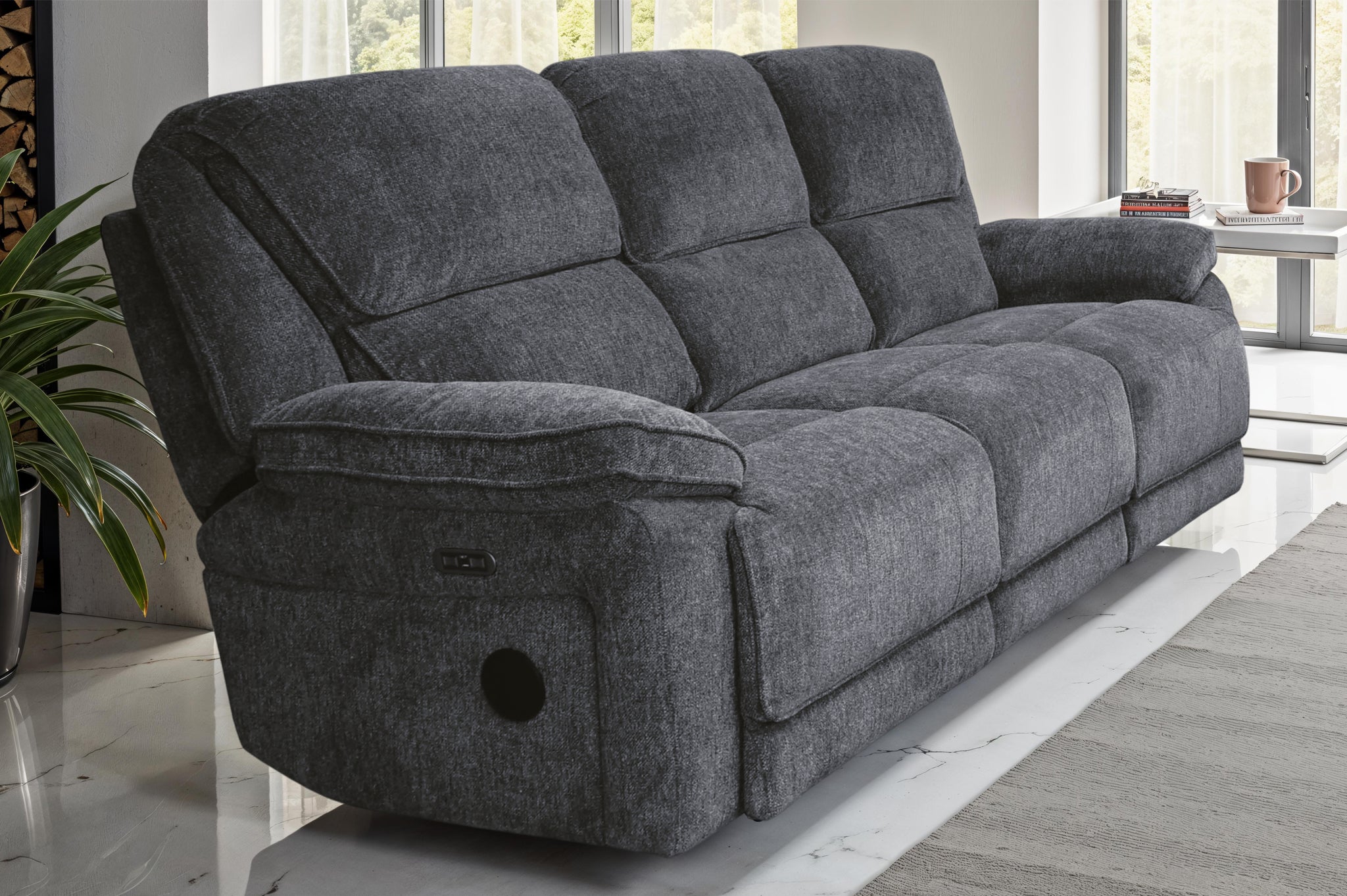 Douglas 3 Seat Electric Recliner with Drop Down Table