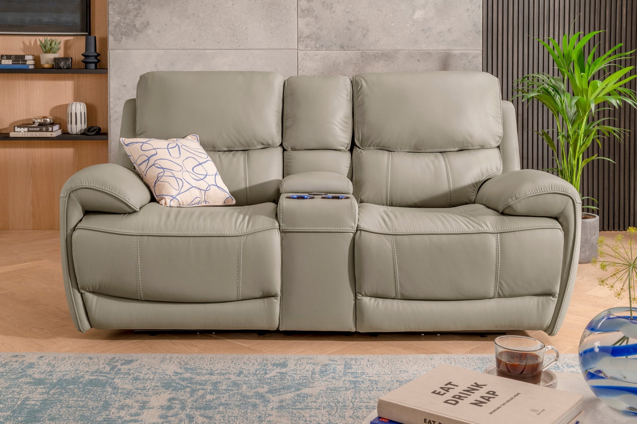 Series Seven | 2 Seater Electric Recliner Tech Sofa Leather