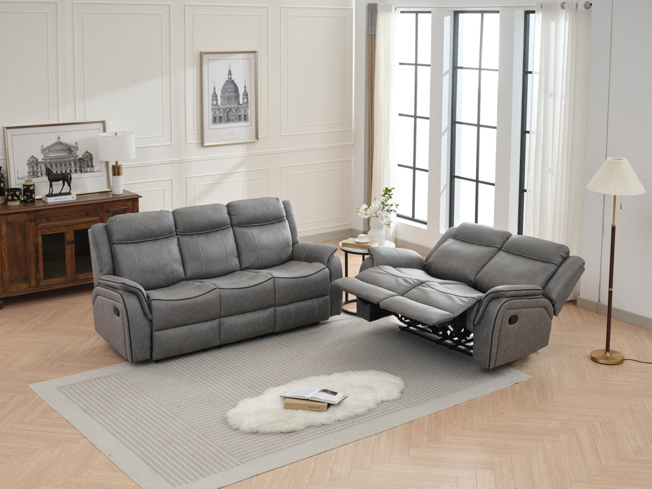 Essentials Eight 3 Seater Manual Reclining Sofa