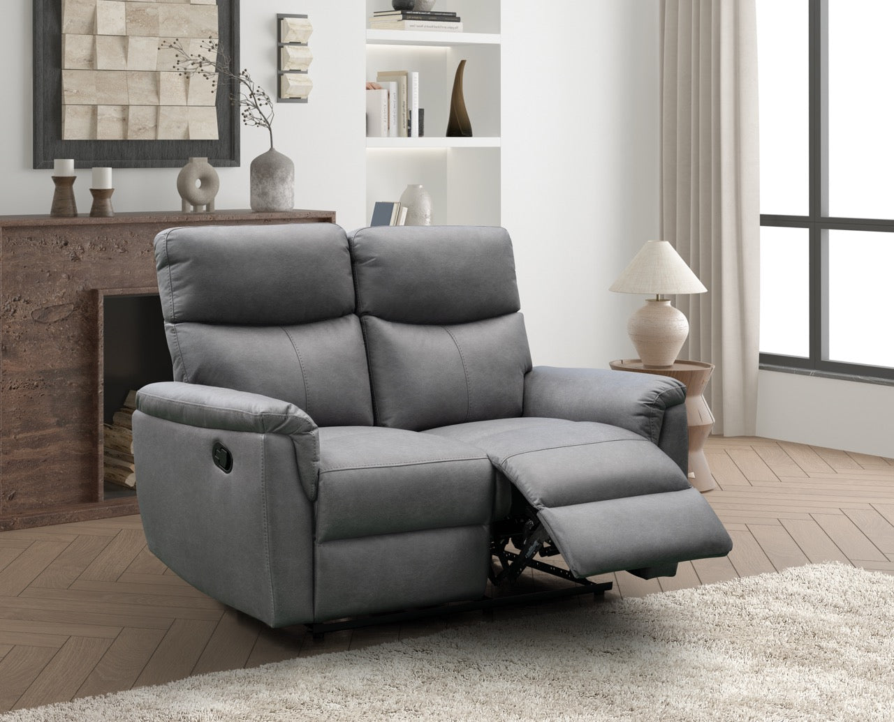 Essentials Four 2 Seater Manual Reclining Sofa