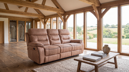 Etta Sand Series | 3 Seater Electric Recliner Sofa