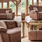 Etta Sand Series | 3 Seater Electric Recliner Sofa