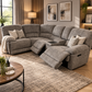Series Six Pro | Corner Electric Resilliance Fabric Sofa - Enhanced Speaker Package