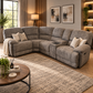 Series Six Pro | Corner Electric Resilliance Fabric Sofa - Enhanced Speaker Package