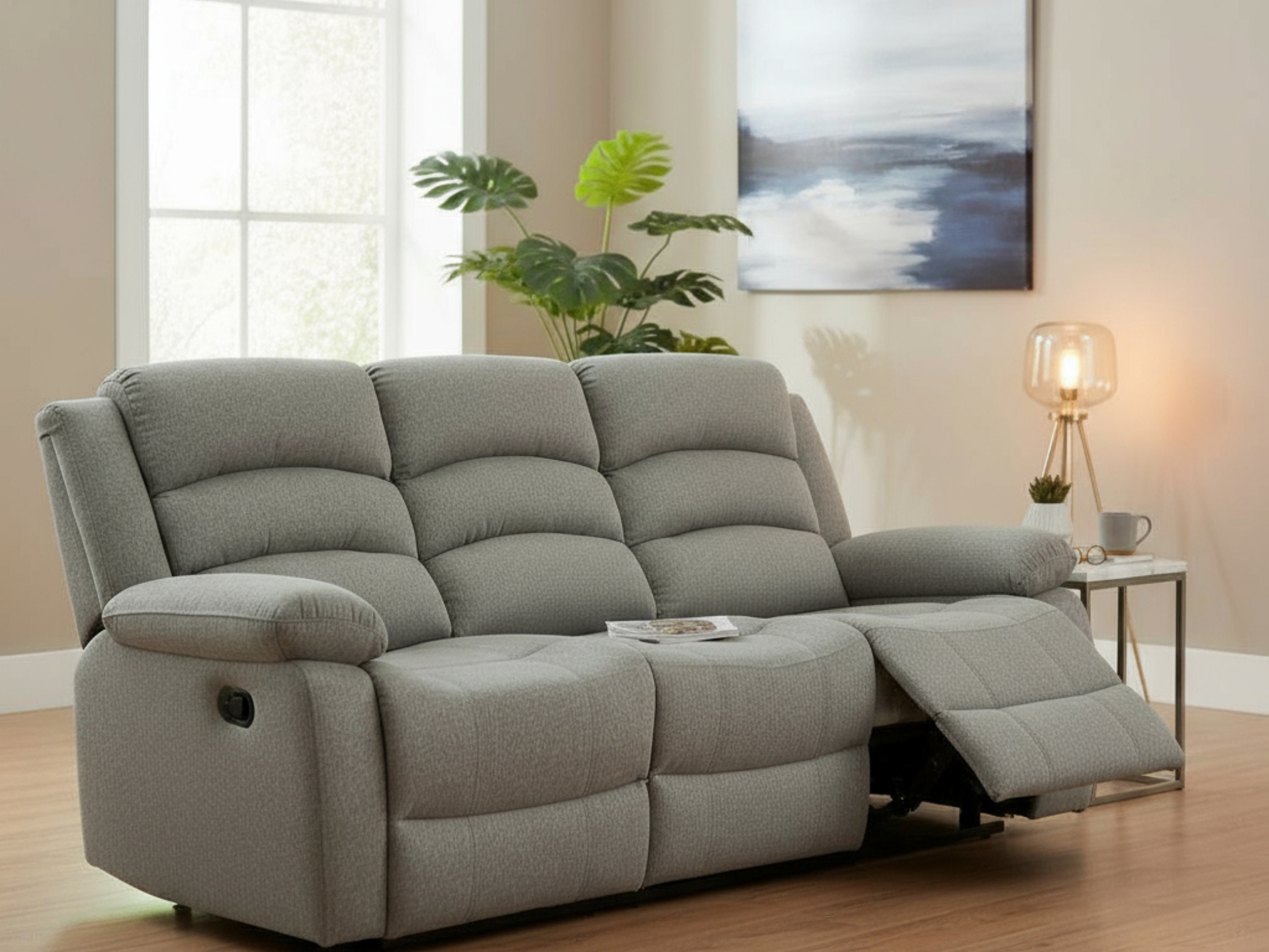 Essentials Nine 3 Seater Manual Reclining Sofa