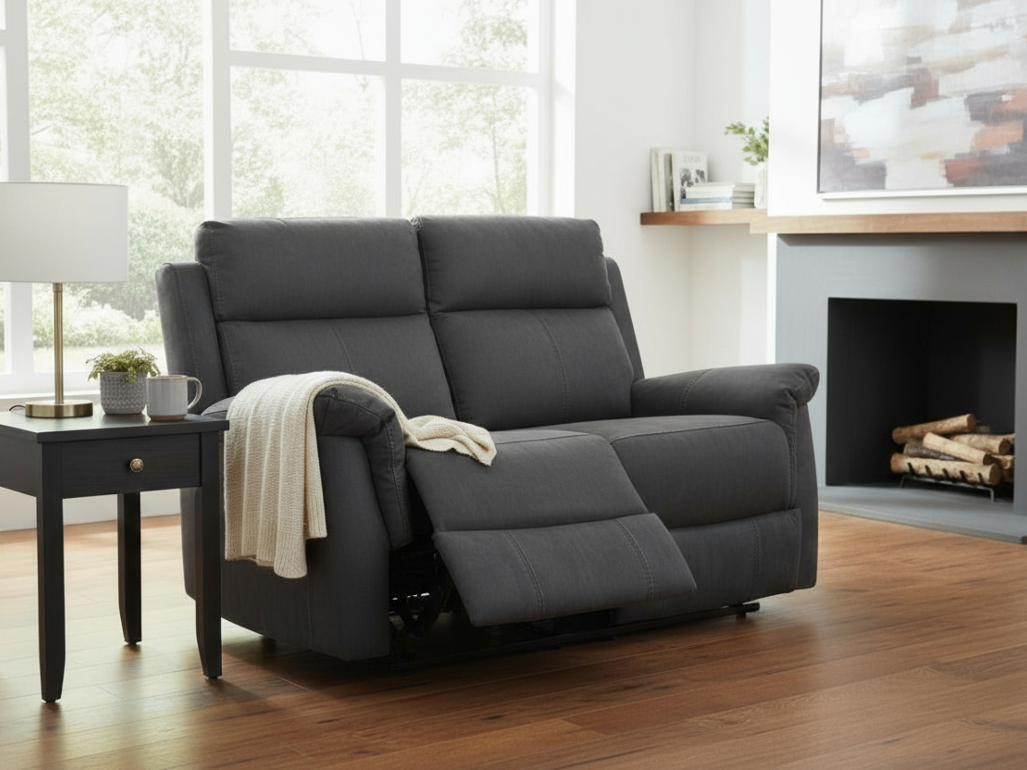 Essentials Two 2 Seater Manual Reclining Sofa