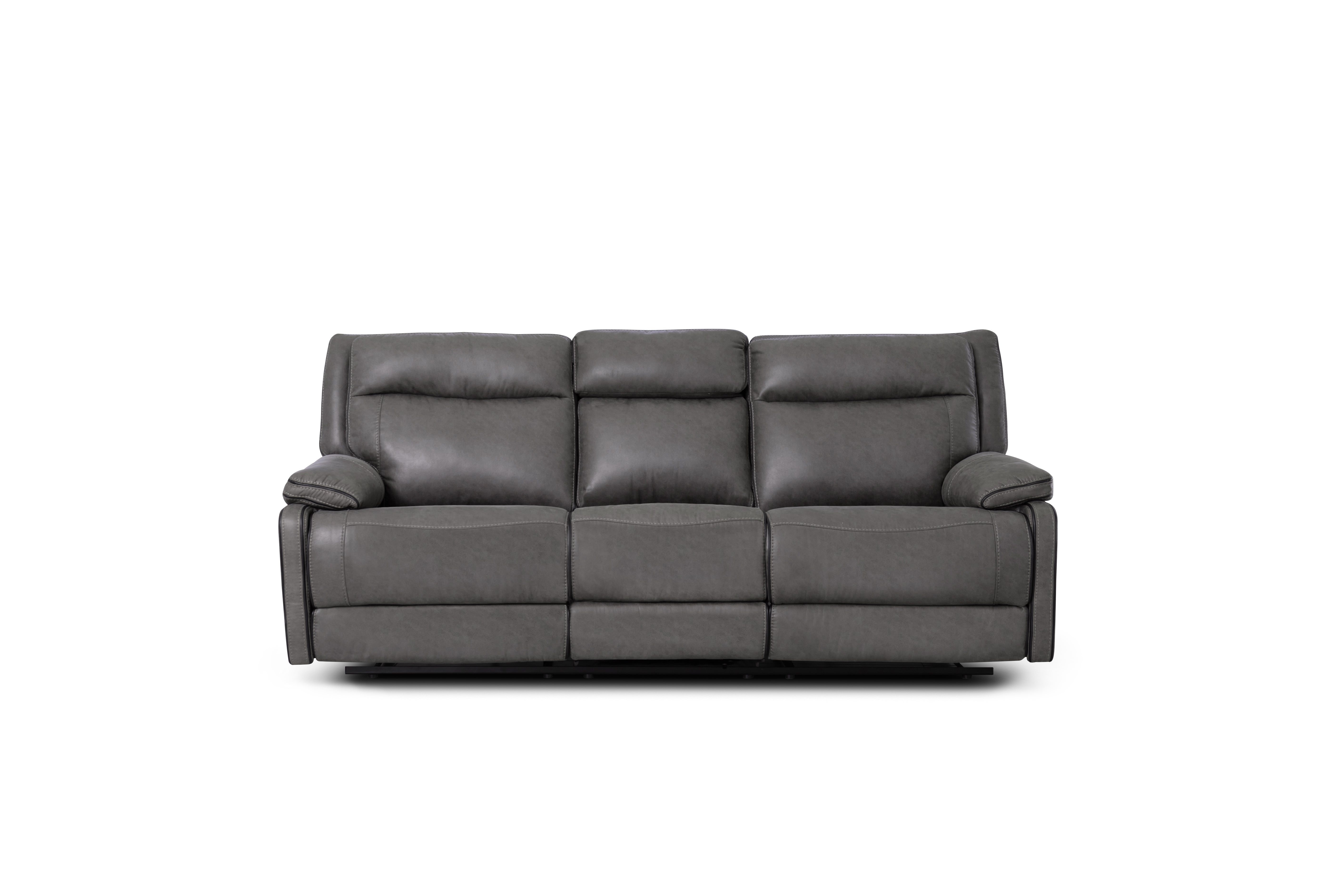 Dovestone leather power reclining best sale sofa with power headrests