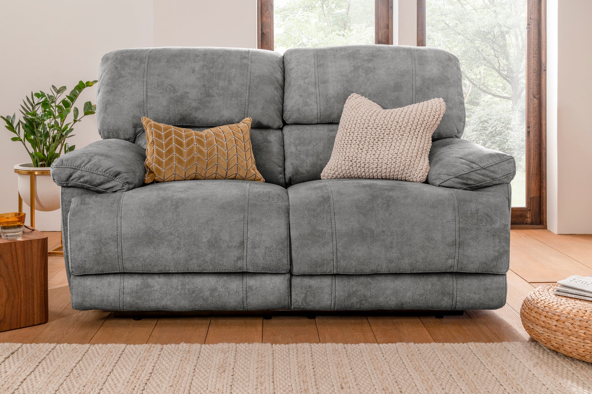 Gray power reclining sofa deals and loveseat