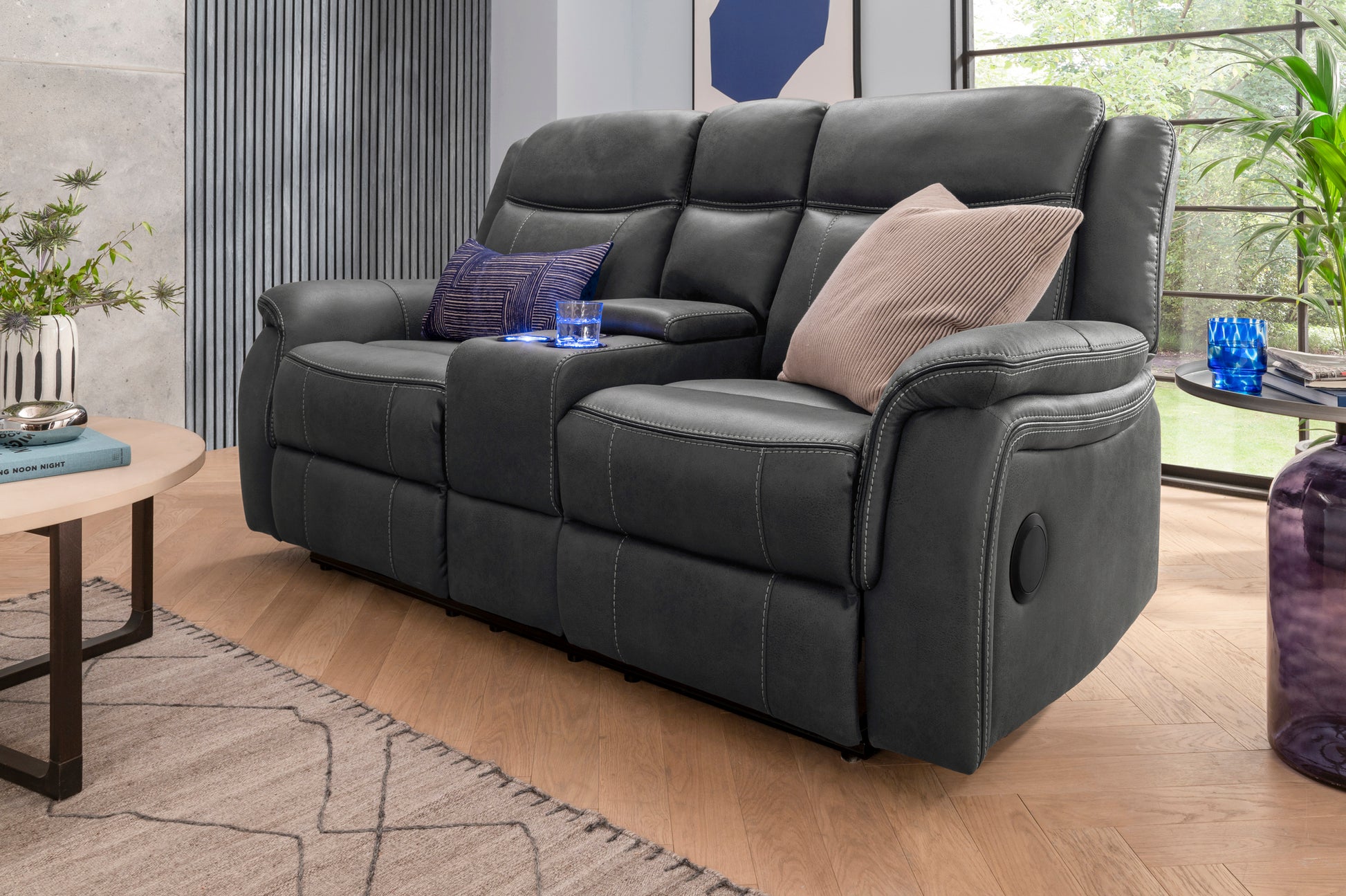 2 Seater Sofa With Centre Console