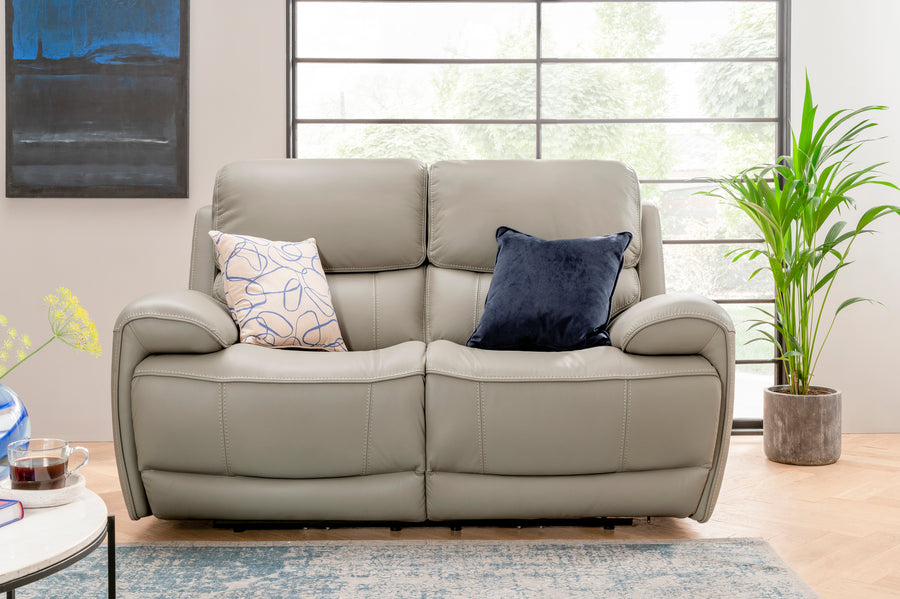 2 Seater Electric Recliner Sofa Leather