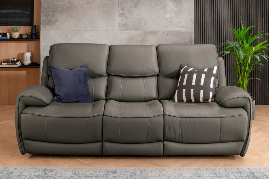 3 Seater Electric Recliner Sofa Leather
